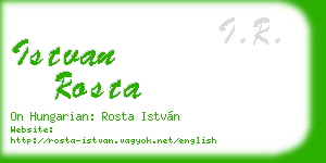 istvan rosta business card